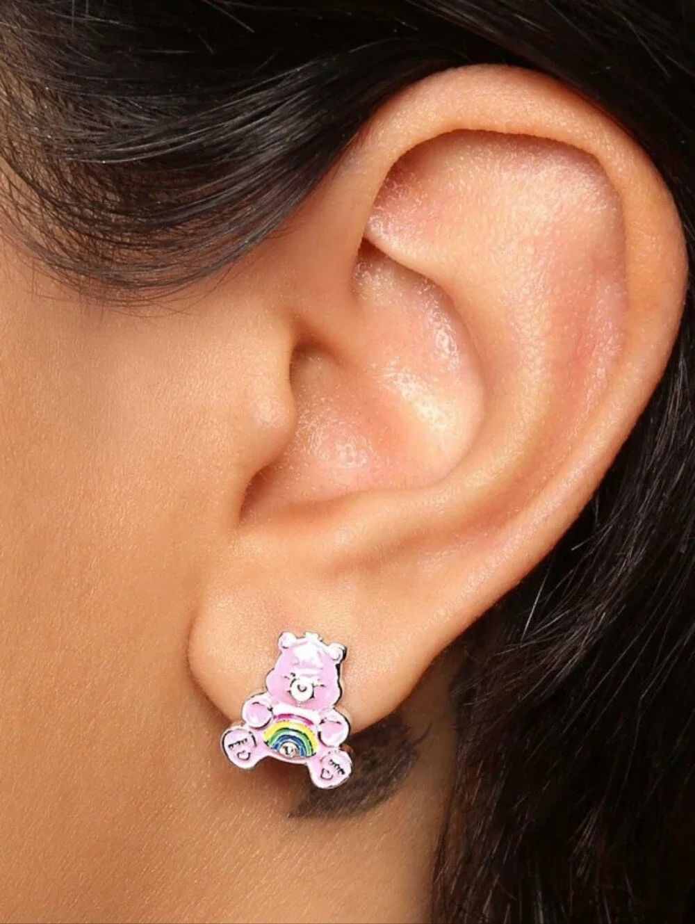 Care Bears Cheer Bear Crystal Stud Earrings